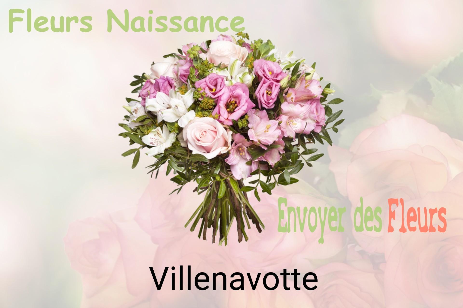 Bouquet de fleurs de naissance livré à Villenavotte